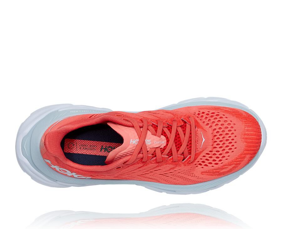 Hoka One One Løbesko Dame - Clifton Edge - Rød/Hvide - 480629QRO